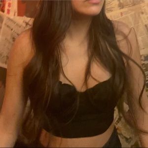 BLACK CORSET TOP